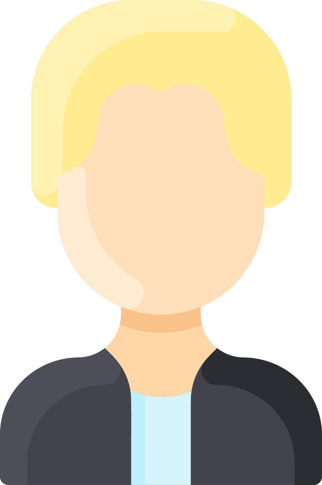 A woman with blonde hair and a blue shirt vector