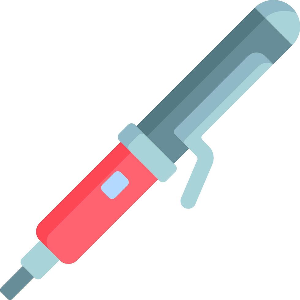 A flat icon of a hair curler vector