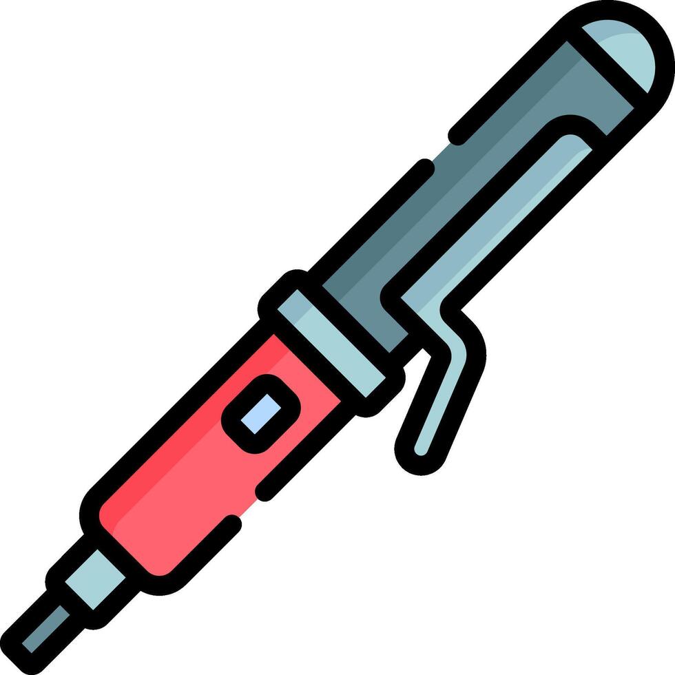 A red and black electric drill icon vector