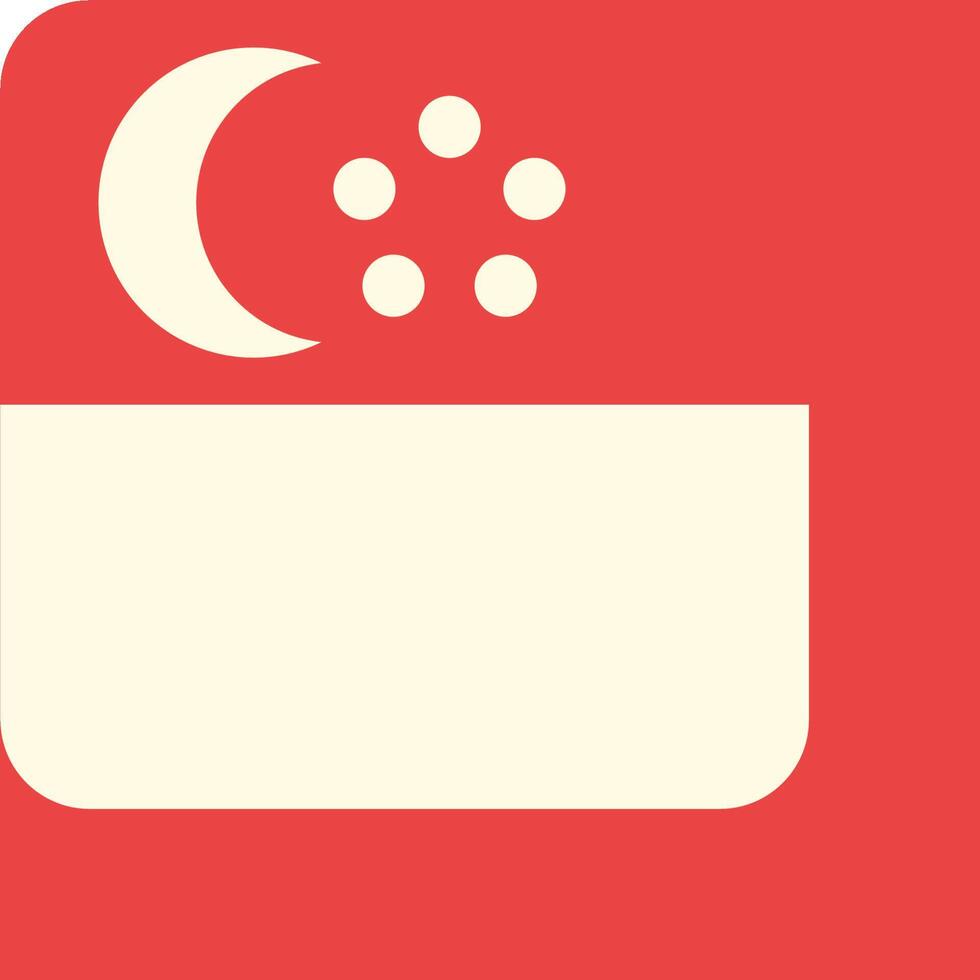 Singapore flag icon vector