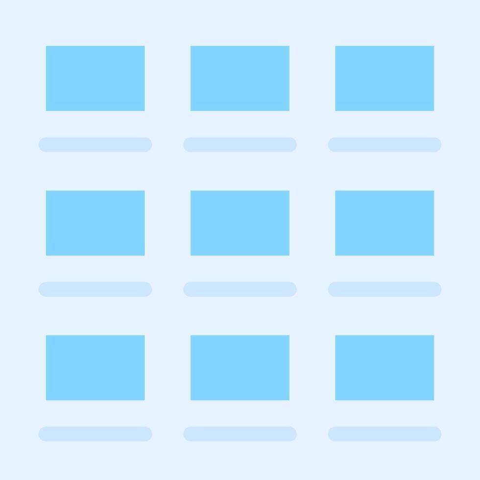 A blue square with four squares on it vector