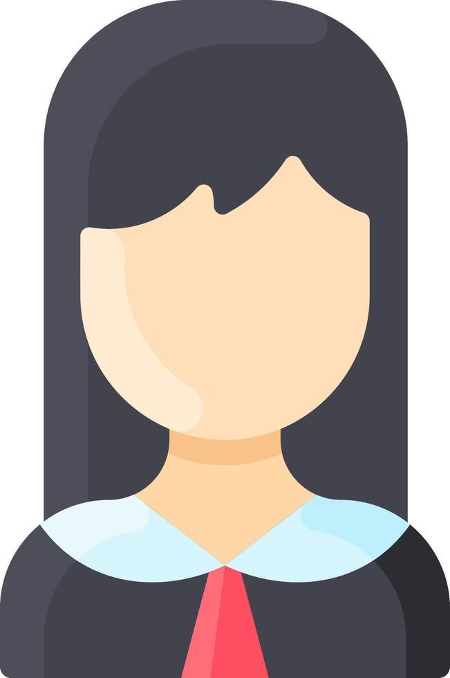 A woman in a black dress and red tie vector