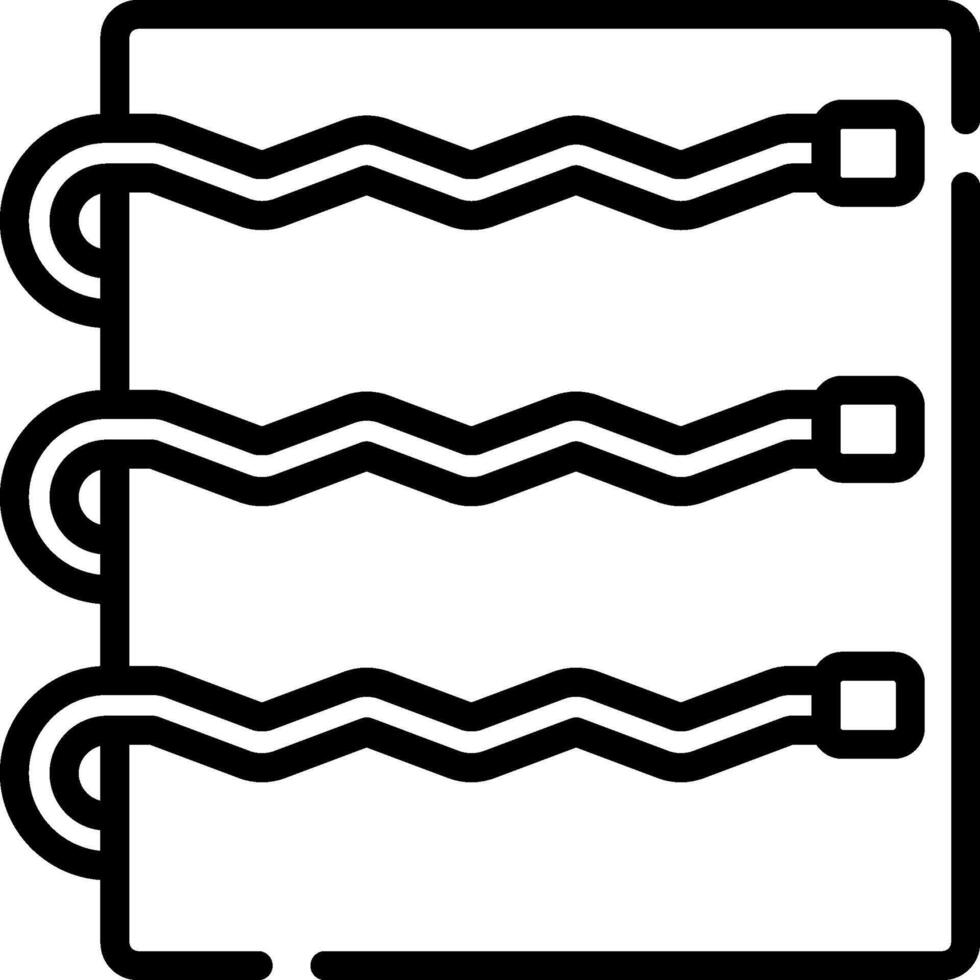 A black and white image of a file folder vector