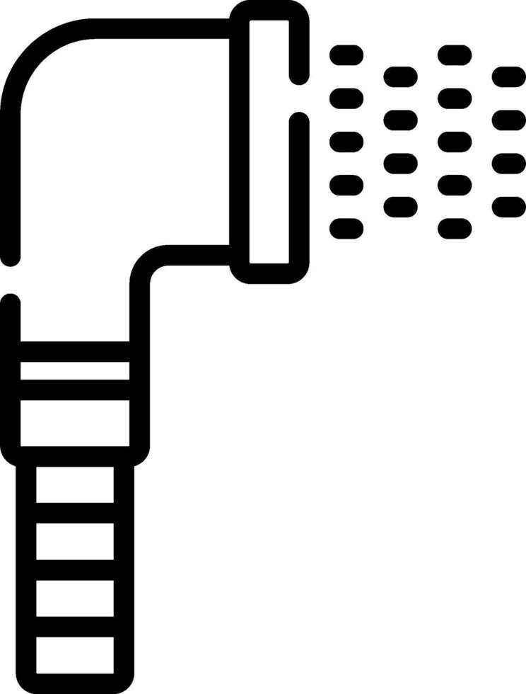 A black and white illustration of a shower head vector