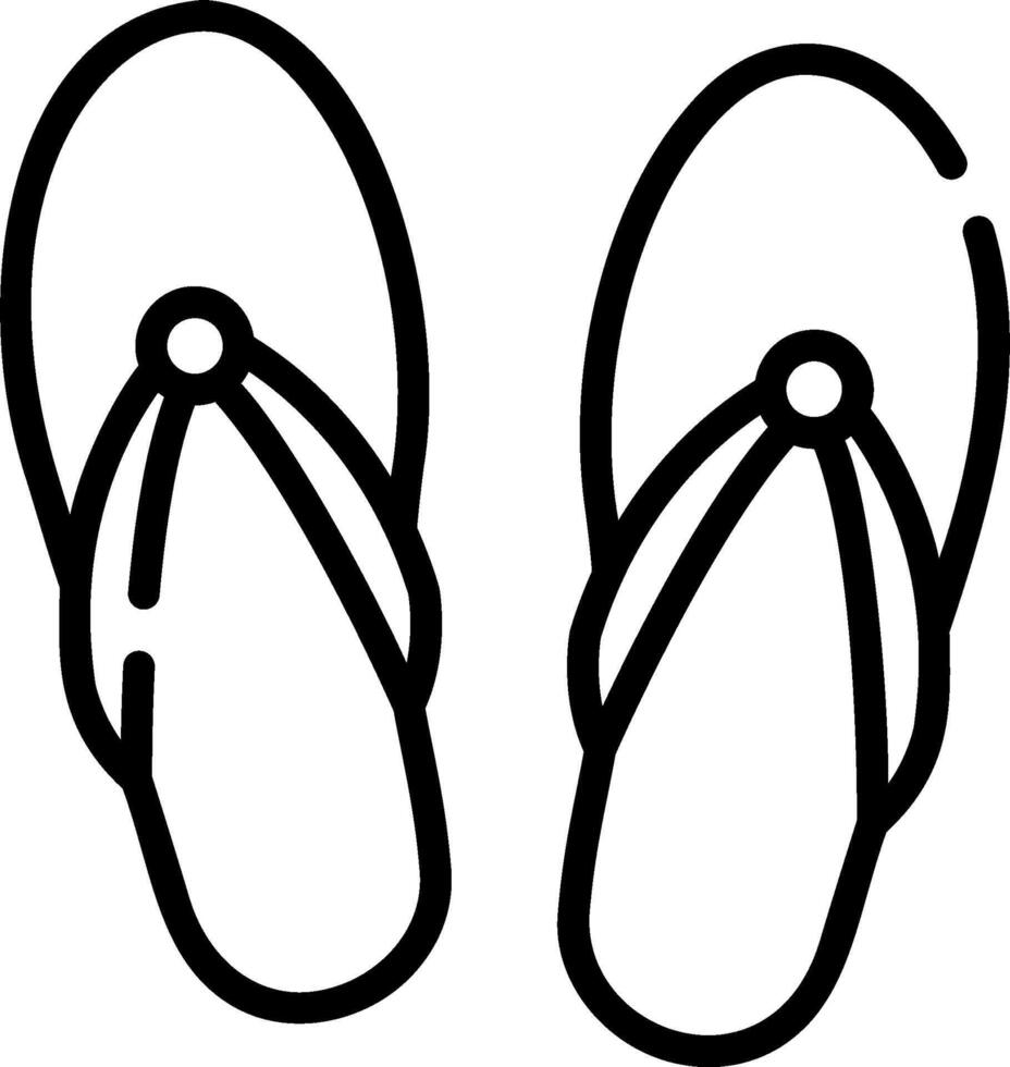 A pair of flip flops on a white background vector