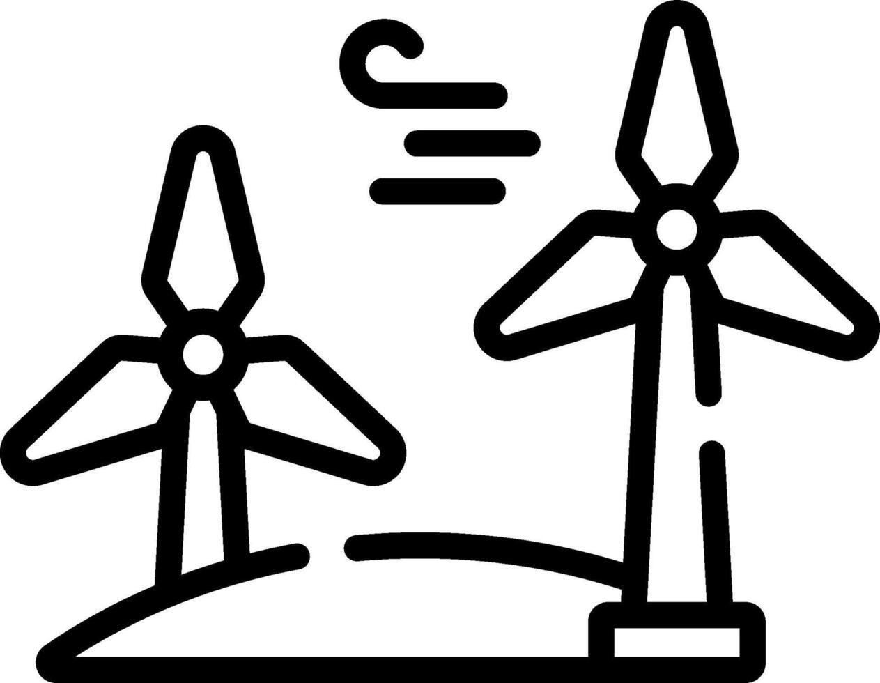 Wind turbines icon illustration vector