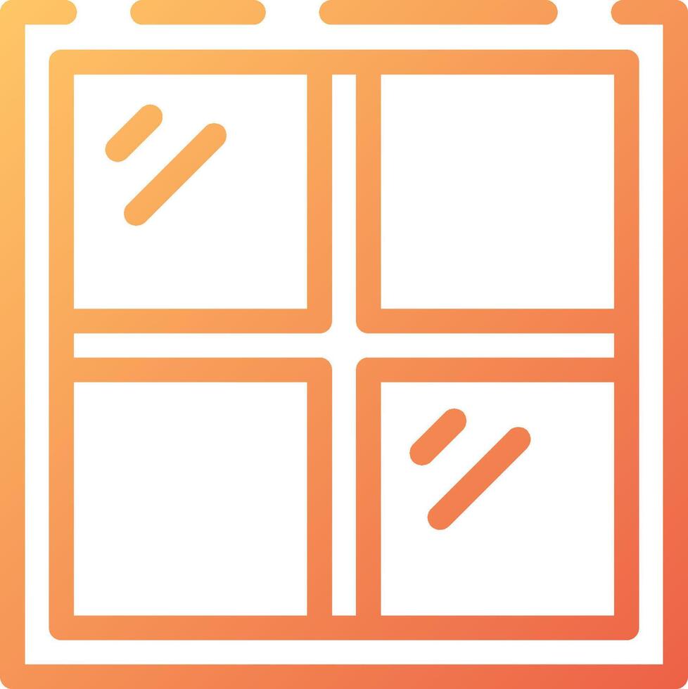 A square icon with four squares on it vector