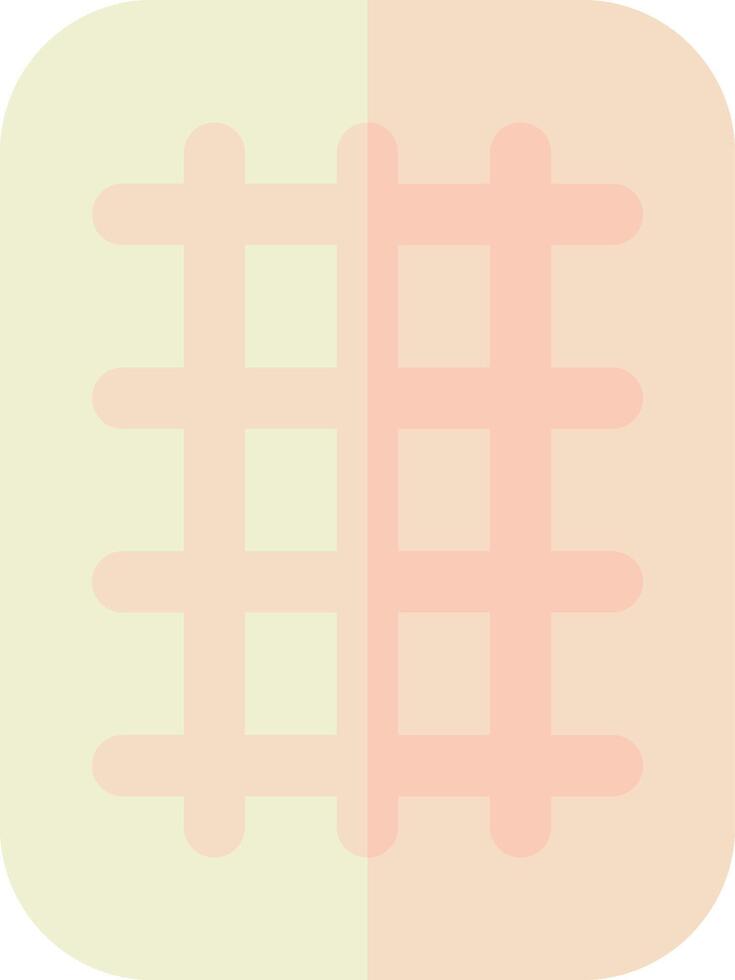 A square icon with a grid pattern on it vector
