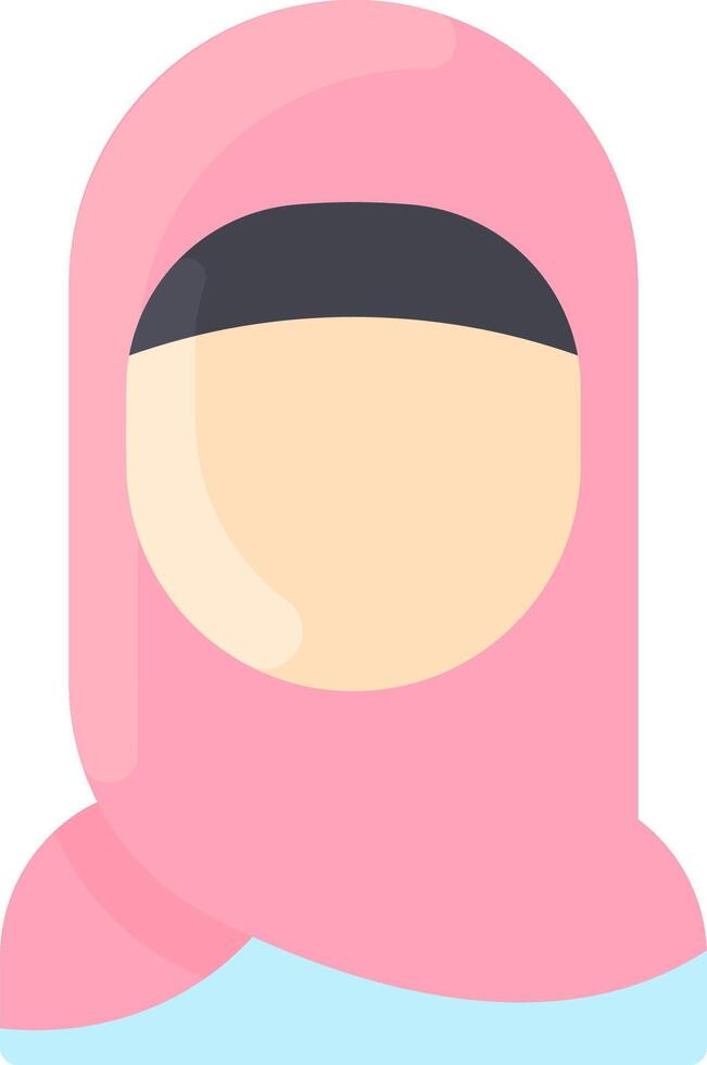 A woman wearing a pink hijab vector