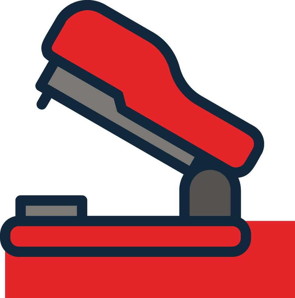 A red stapler on a white background vector