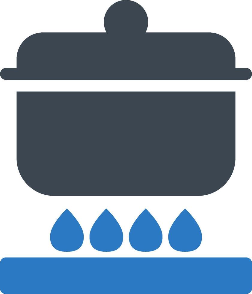 A pot with water and drops on it vector