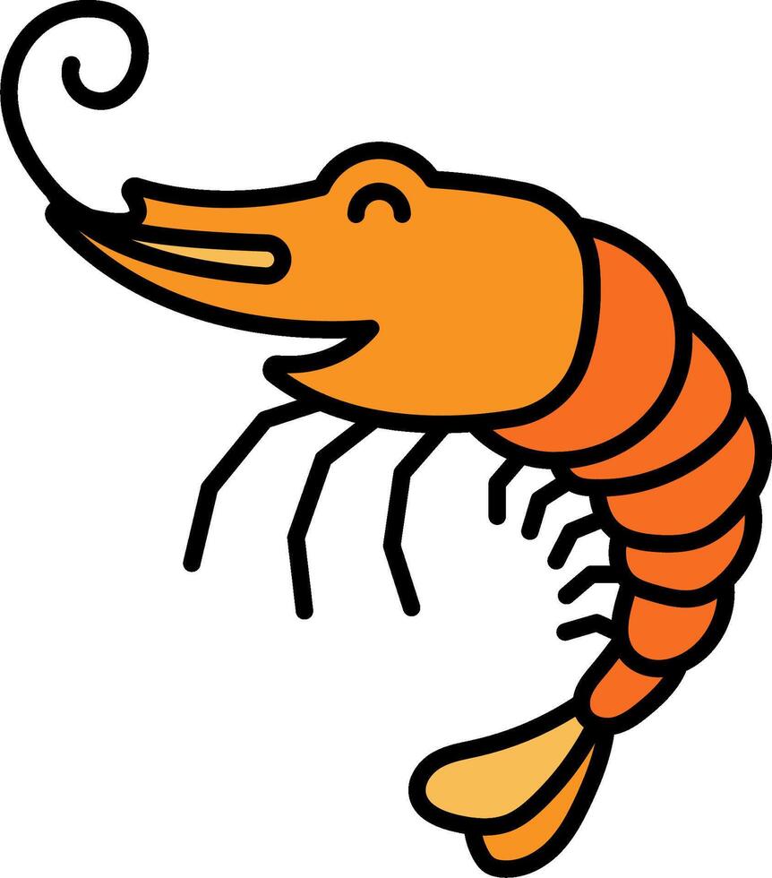 Shrimp cartoon illustration vector