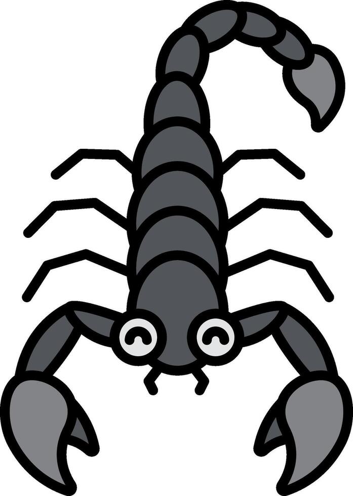 A cartoon scorpion with a big mouth vector