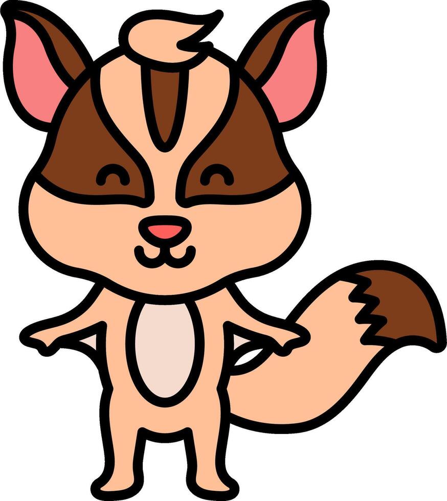 A cartoon fox standing with its arms outstretched vector