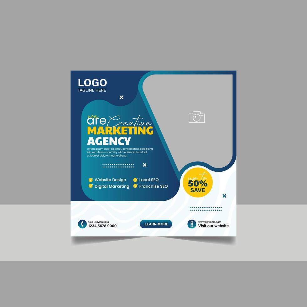 Social Media Post Square Banner vector