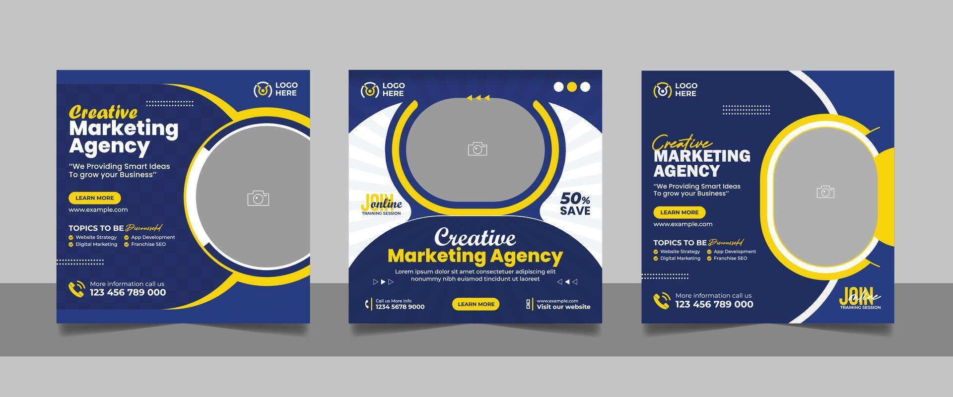 Social Media Post Corporate Business Promotion Template vector