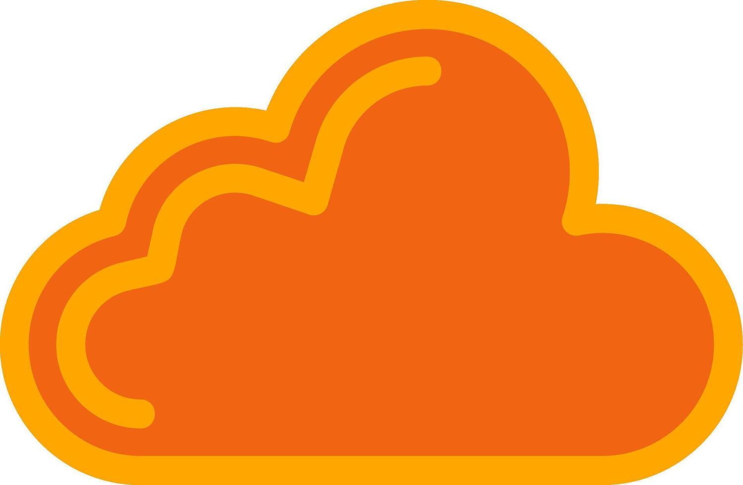 Cloud Orange Filled Icon vector