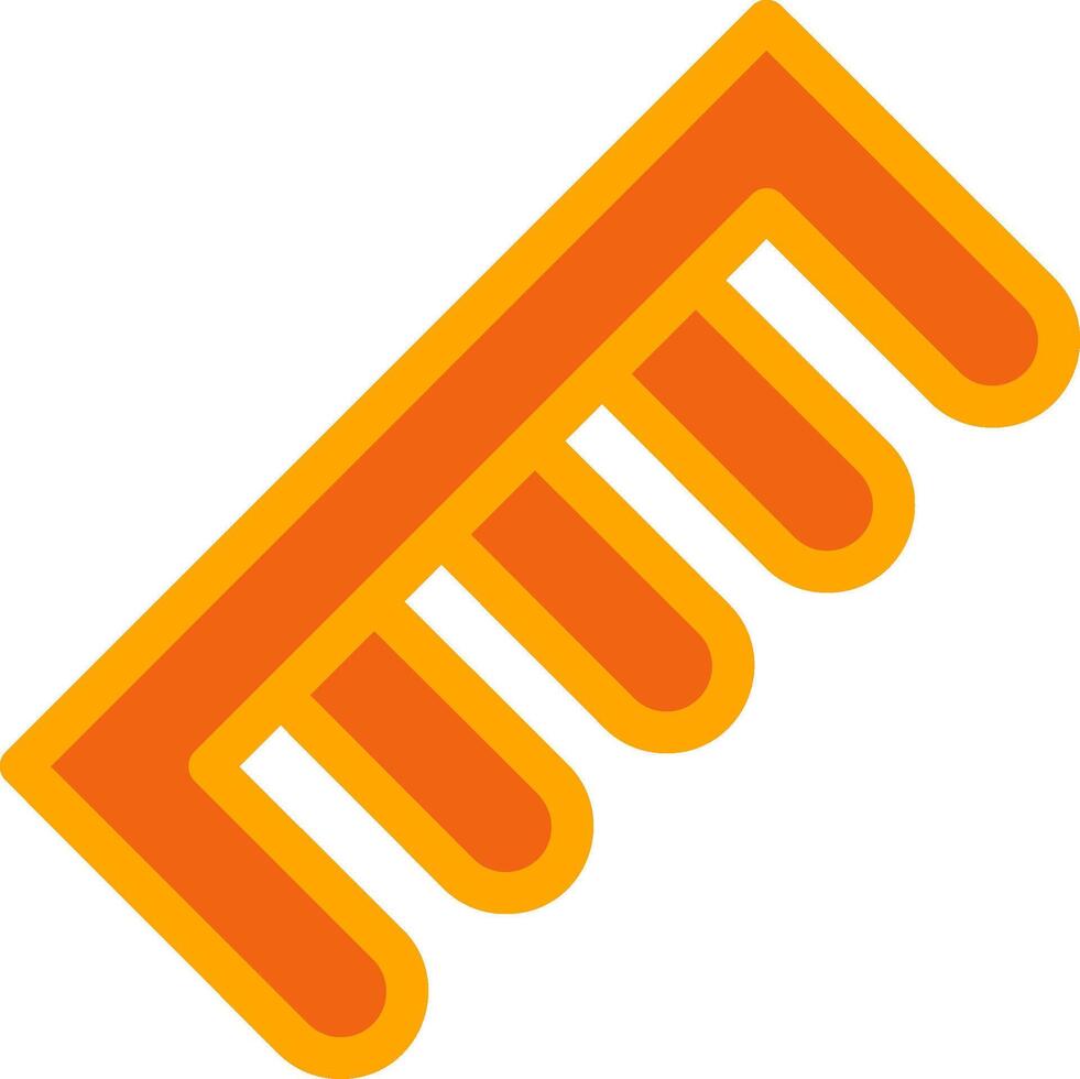 Comb Orange Filled Icon vector