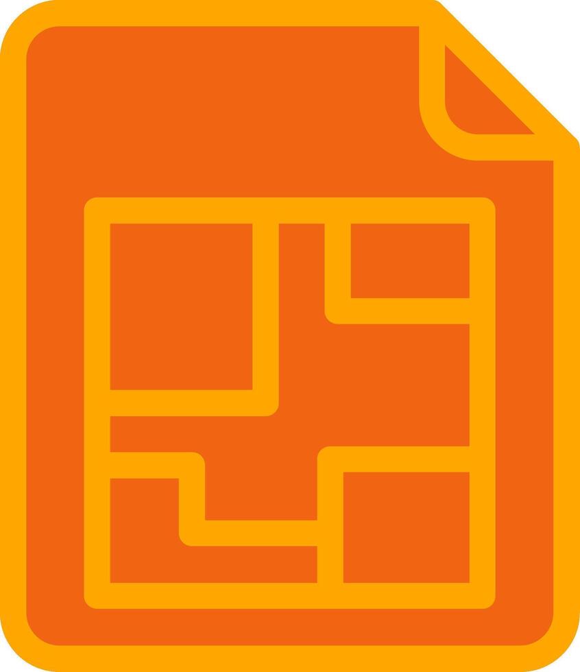 Bluerint Orange Filled Icon vector