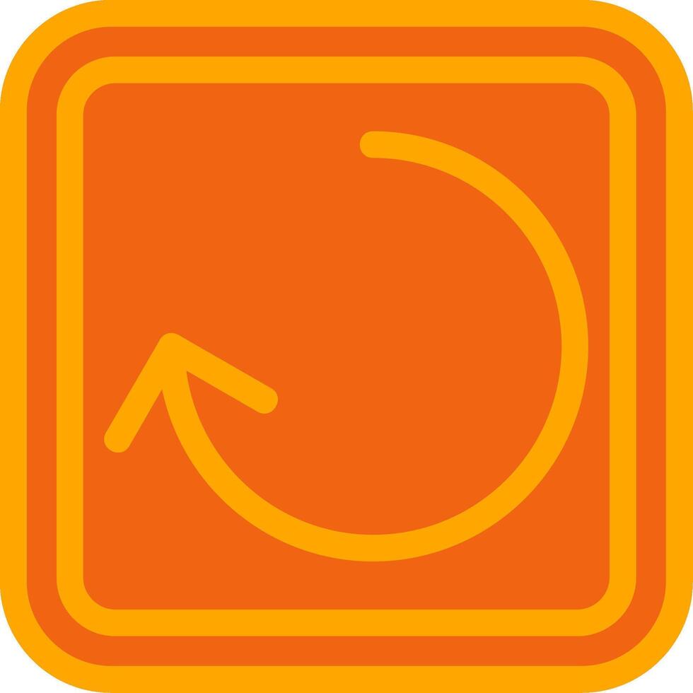 Reload Orange Filled Icon vector
