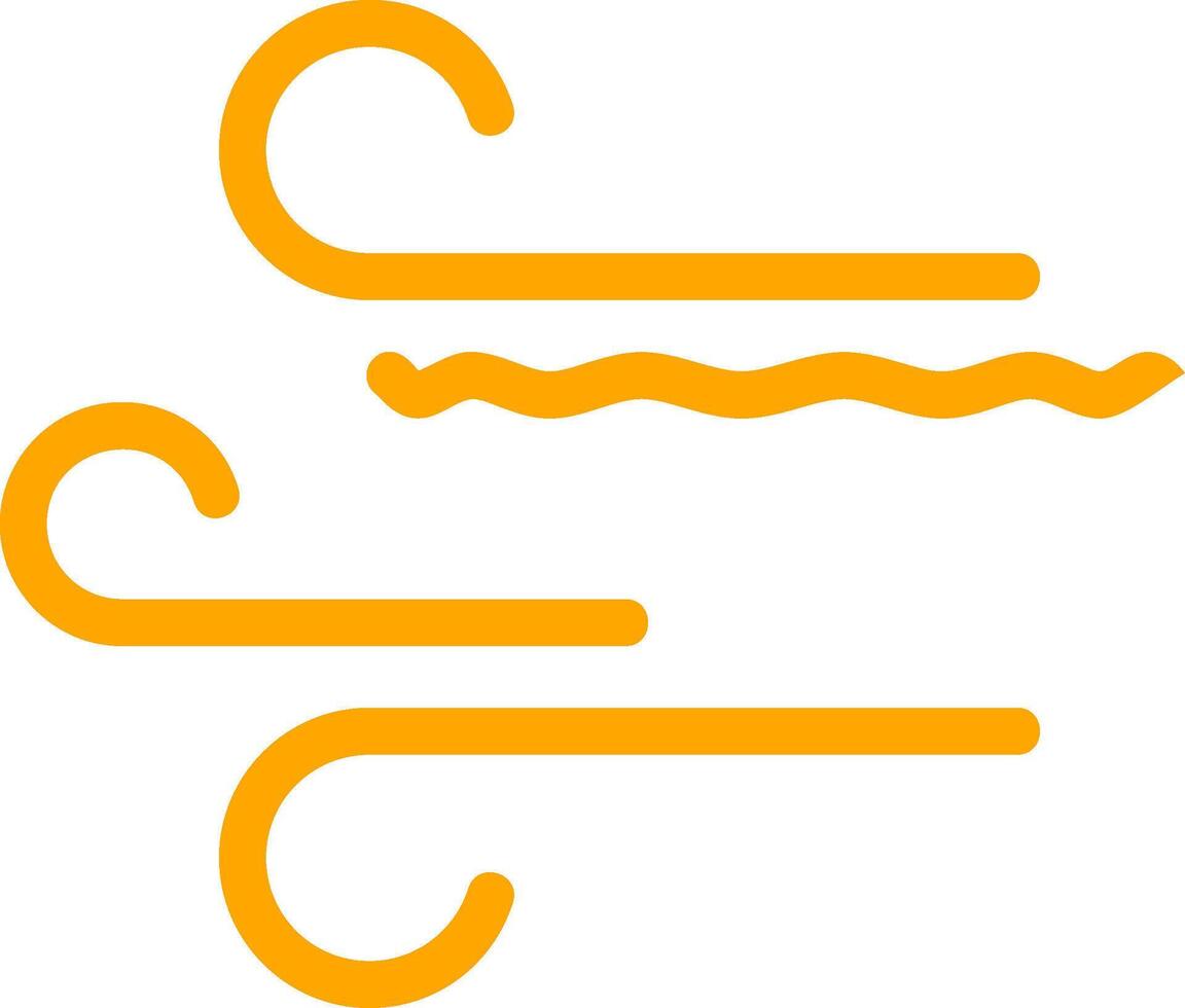 Wind Orange Filled Icon vector