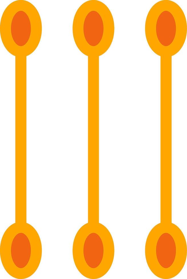 Cotton Swab Orange Filled Icon vector