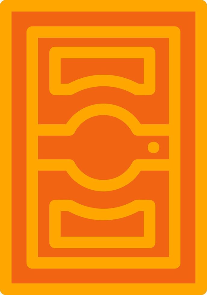 Door Orange Filled Icon vector