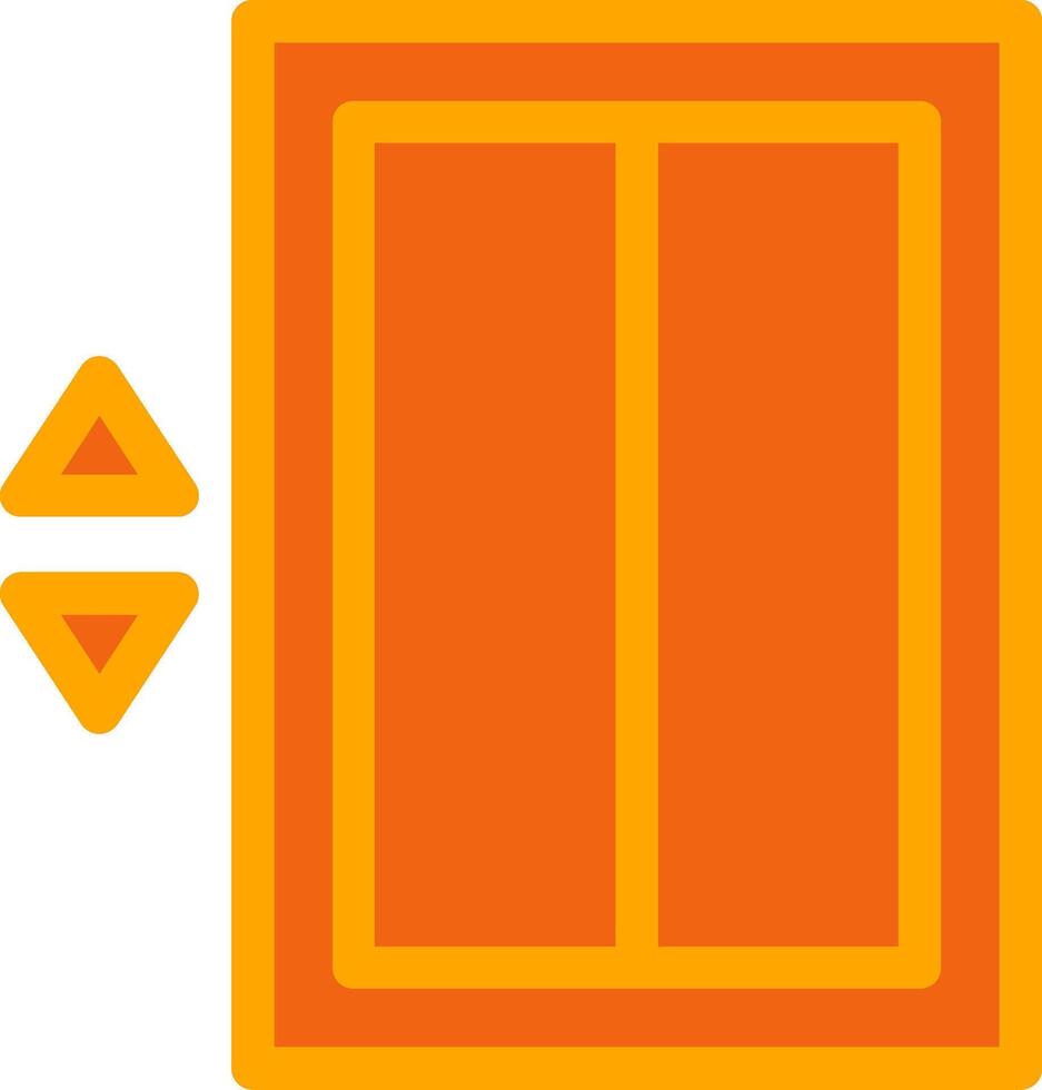 Elevator Orange Filled Icon vector