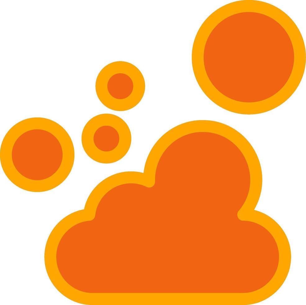 Foam Orange Filled Icon vector