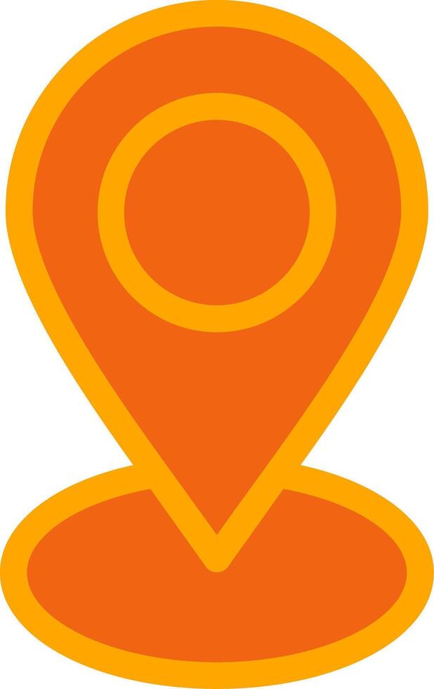 Placeholder Orange Filled Icon vector