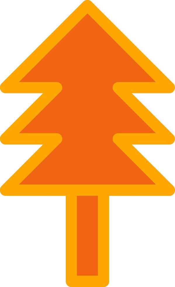 Trees Orange Filled Icon vector