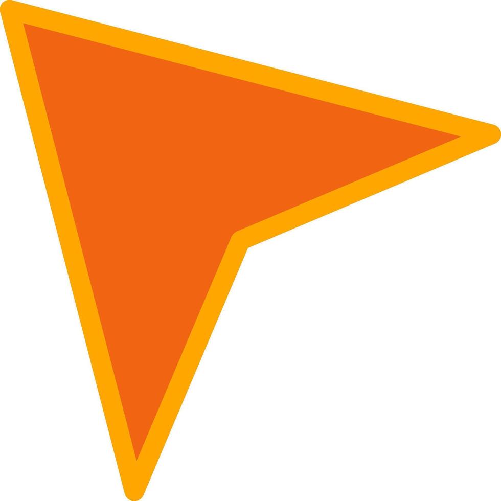 Arrow Orange Filled Icon vector