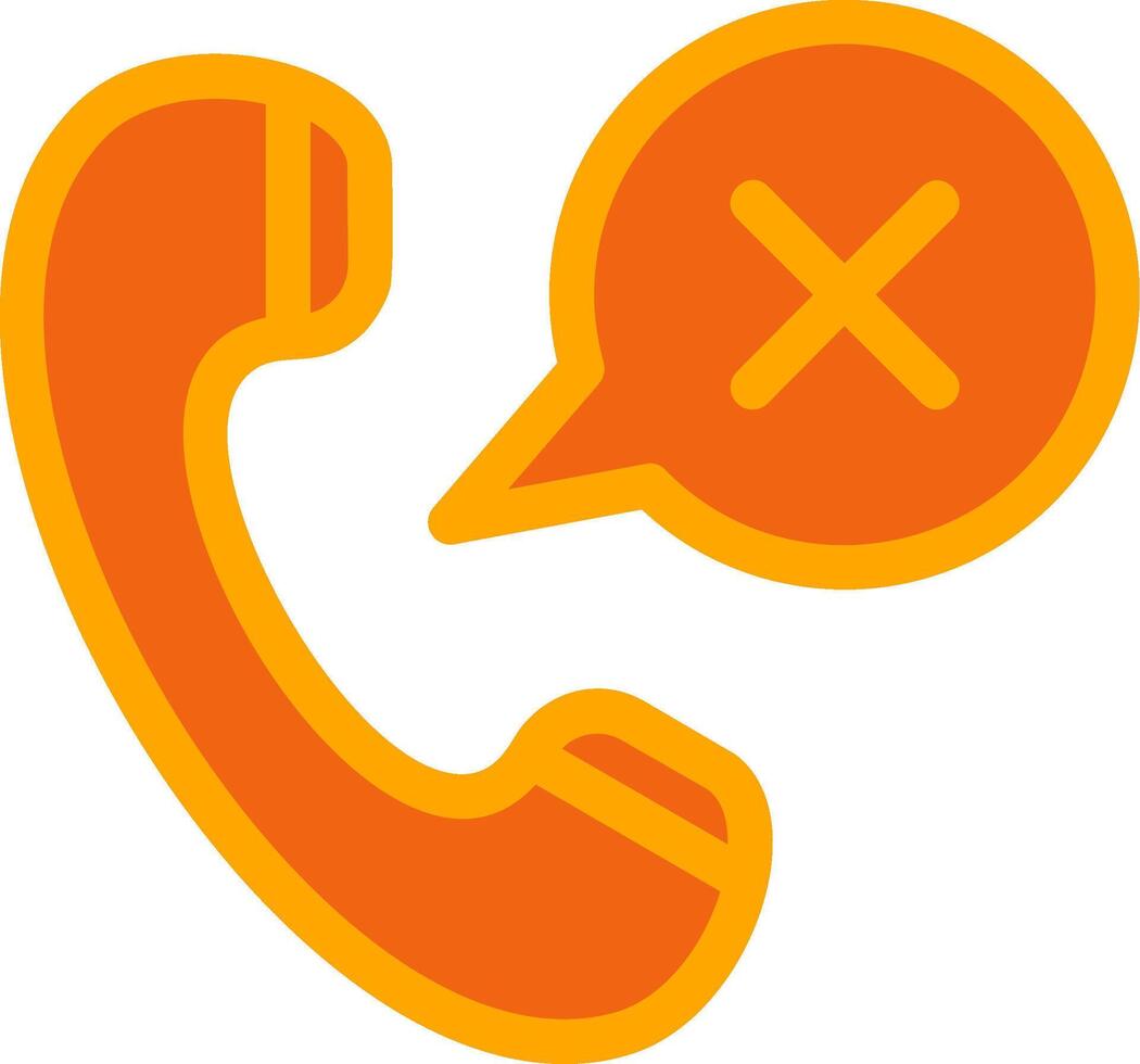 Emergency Call Orange Filled Icon vector