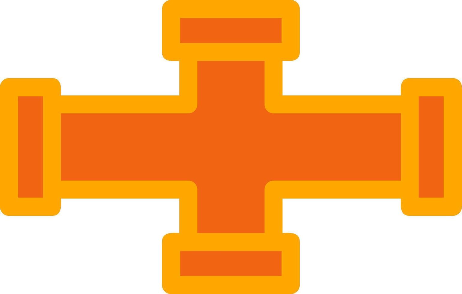 Pipe Orange Filled Icon vector