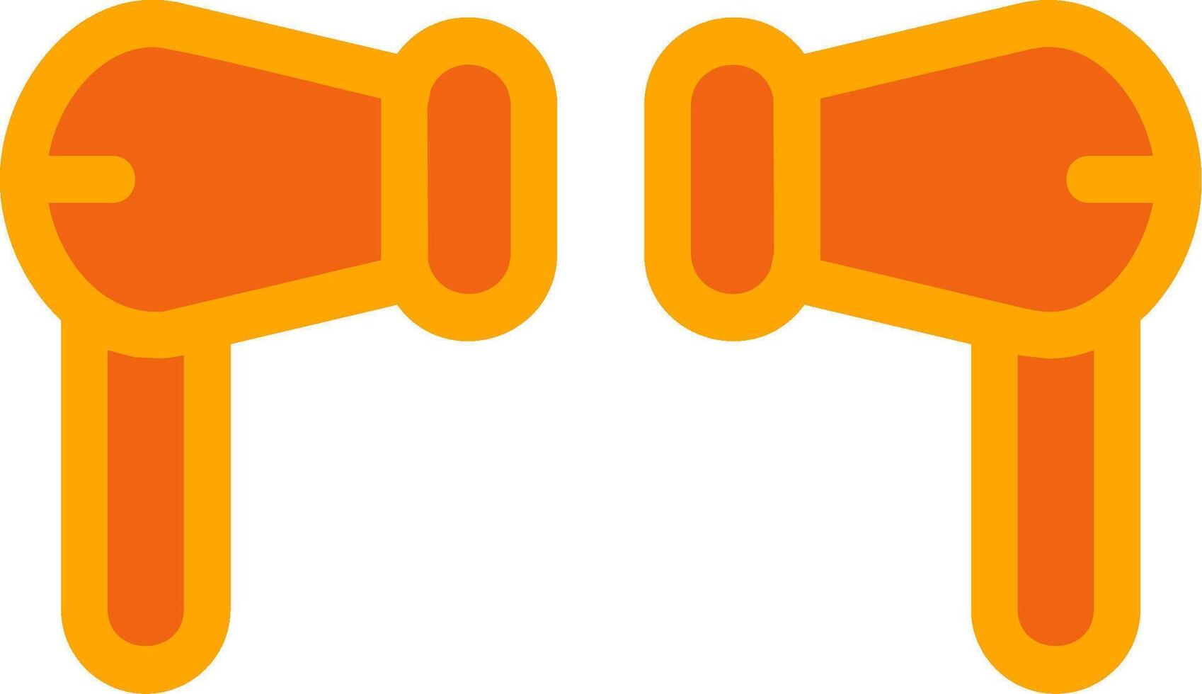 Earpods Orange Filled Icon vector