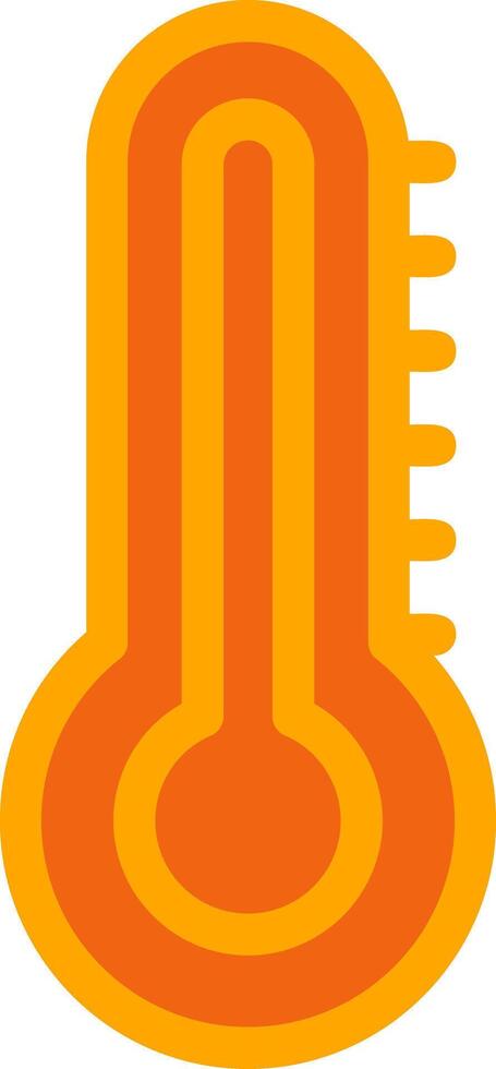 Thermometer Orange Filled Icon vector