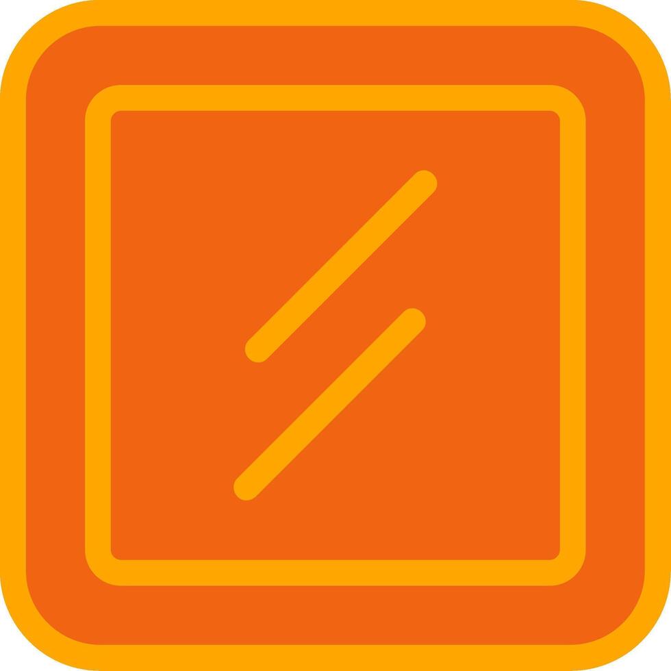 Mirror Orange Filled Icon vector