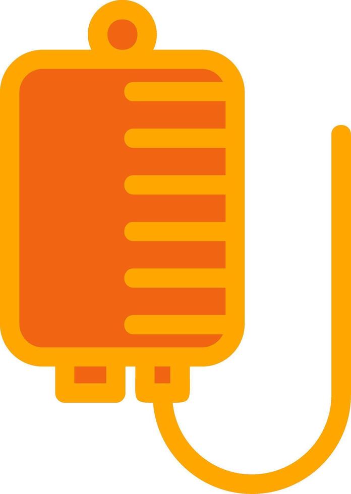 Iv Bag Orange Filled Icon vector