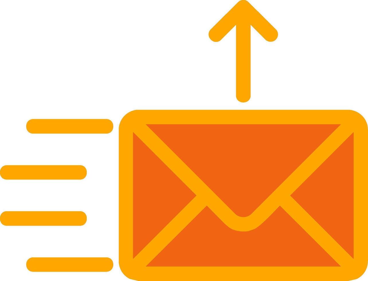 Send Orange Filled Icon vector