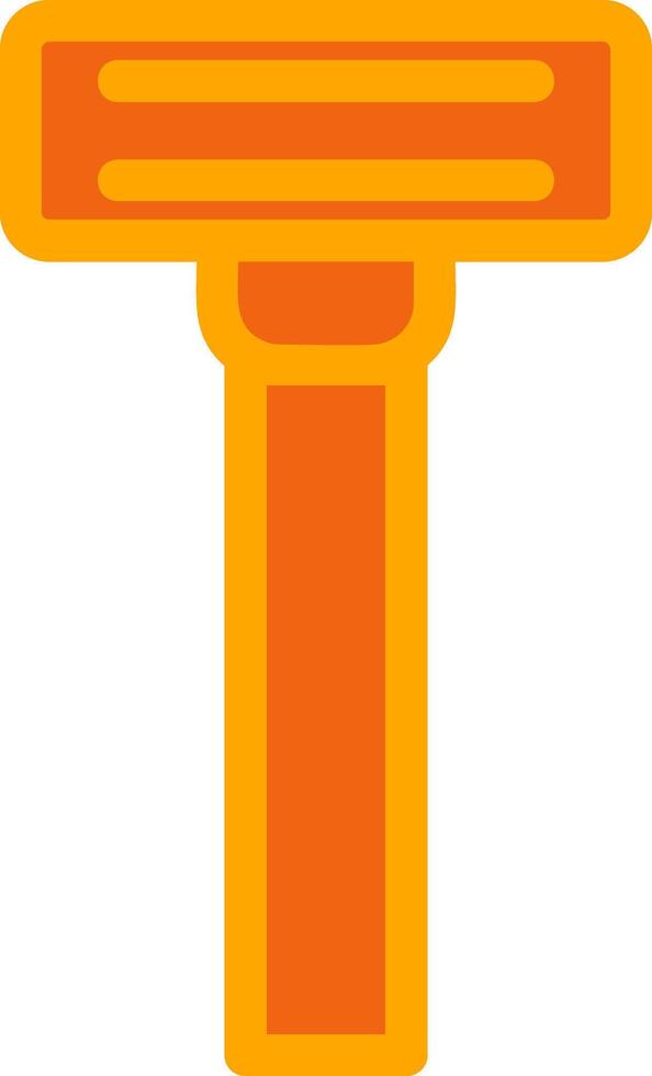 Razor Orange Filled Icon vector