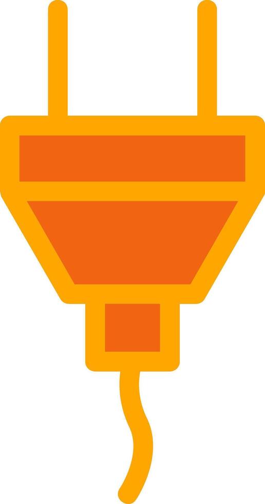 Plug Orange Filled Icon vector