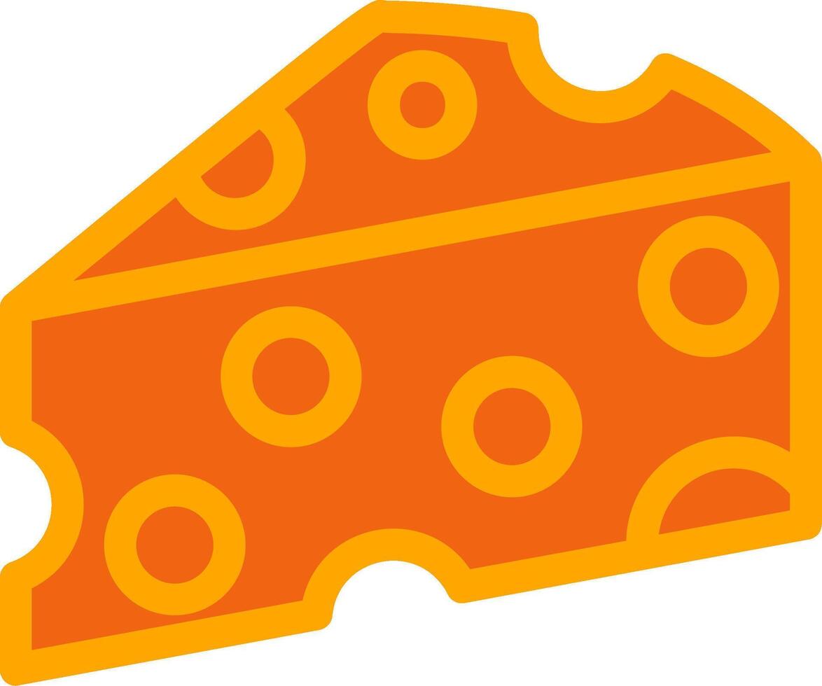 Cheez Orange Filled Icon vector