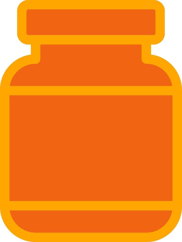 Jar Orange Filled Icon vector