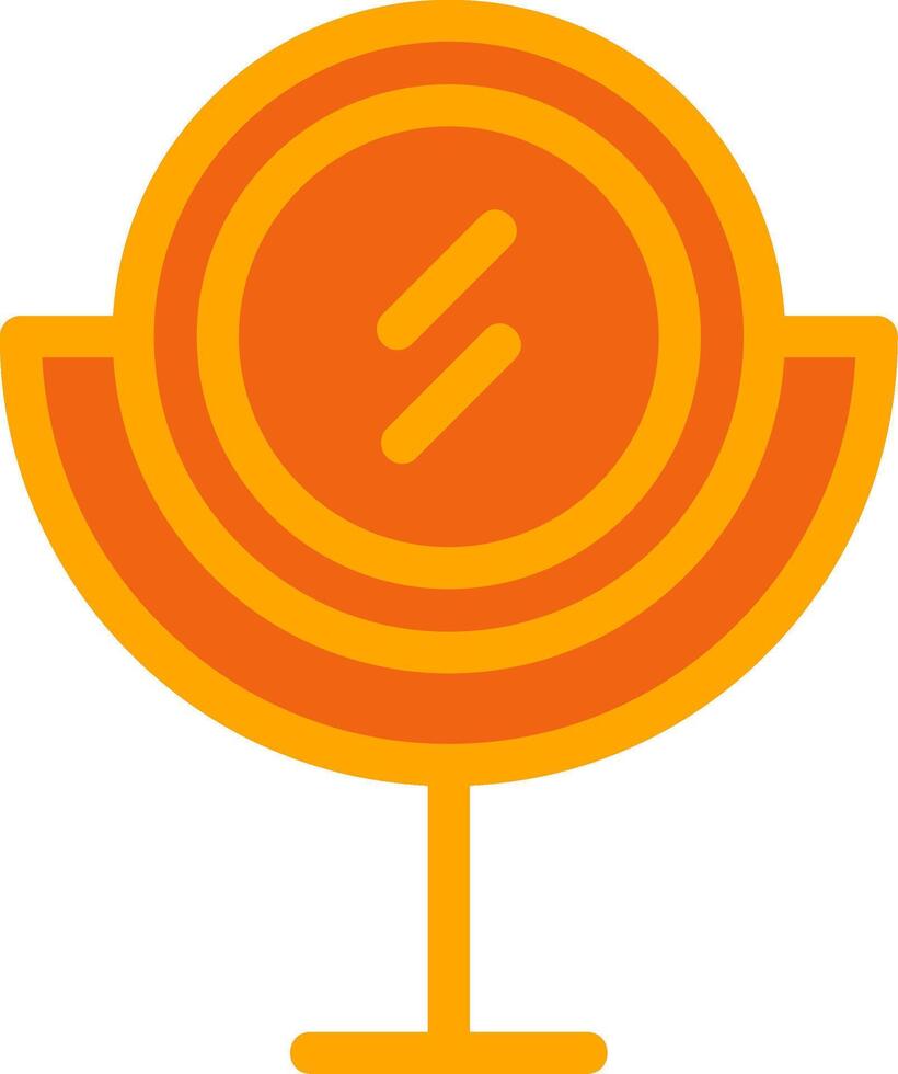 Mackup Mirror Orange Filled Icon vector