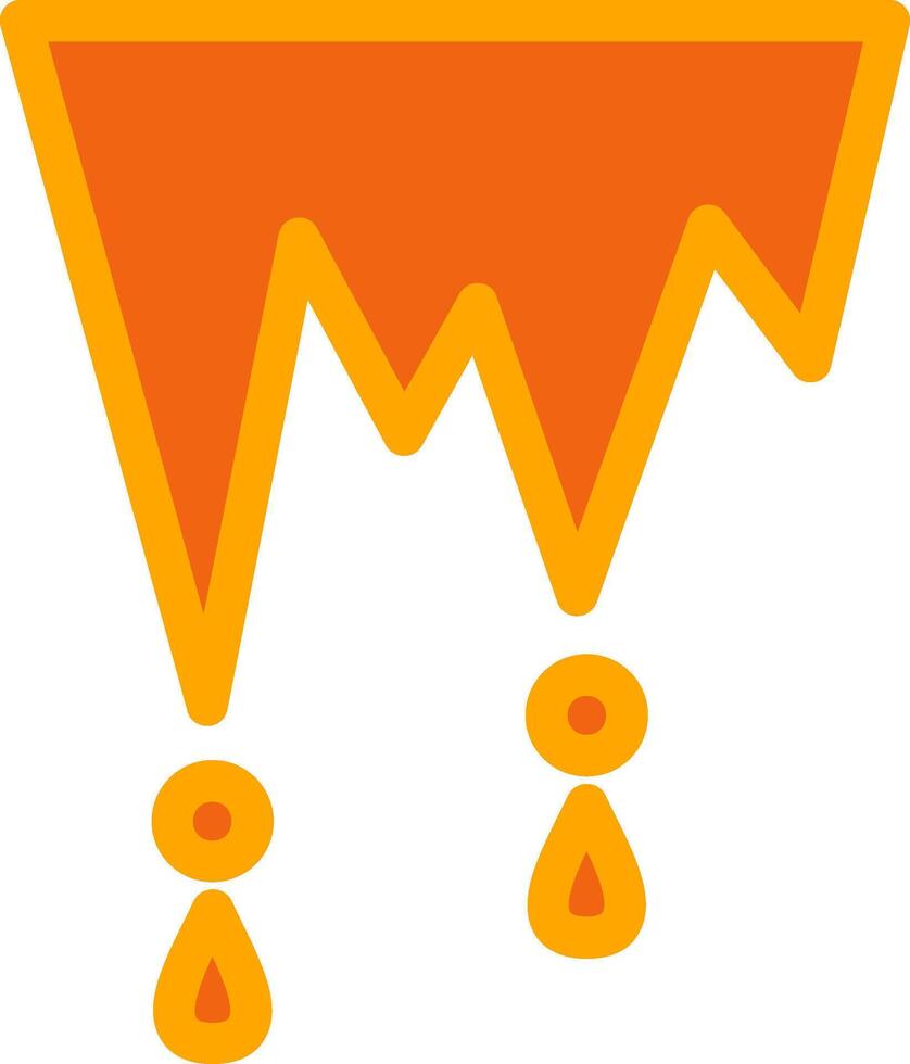 Stalactite Orange Filled Icon vector