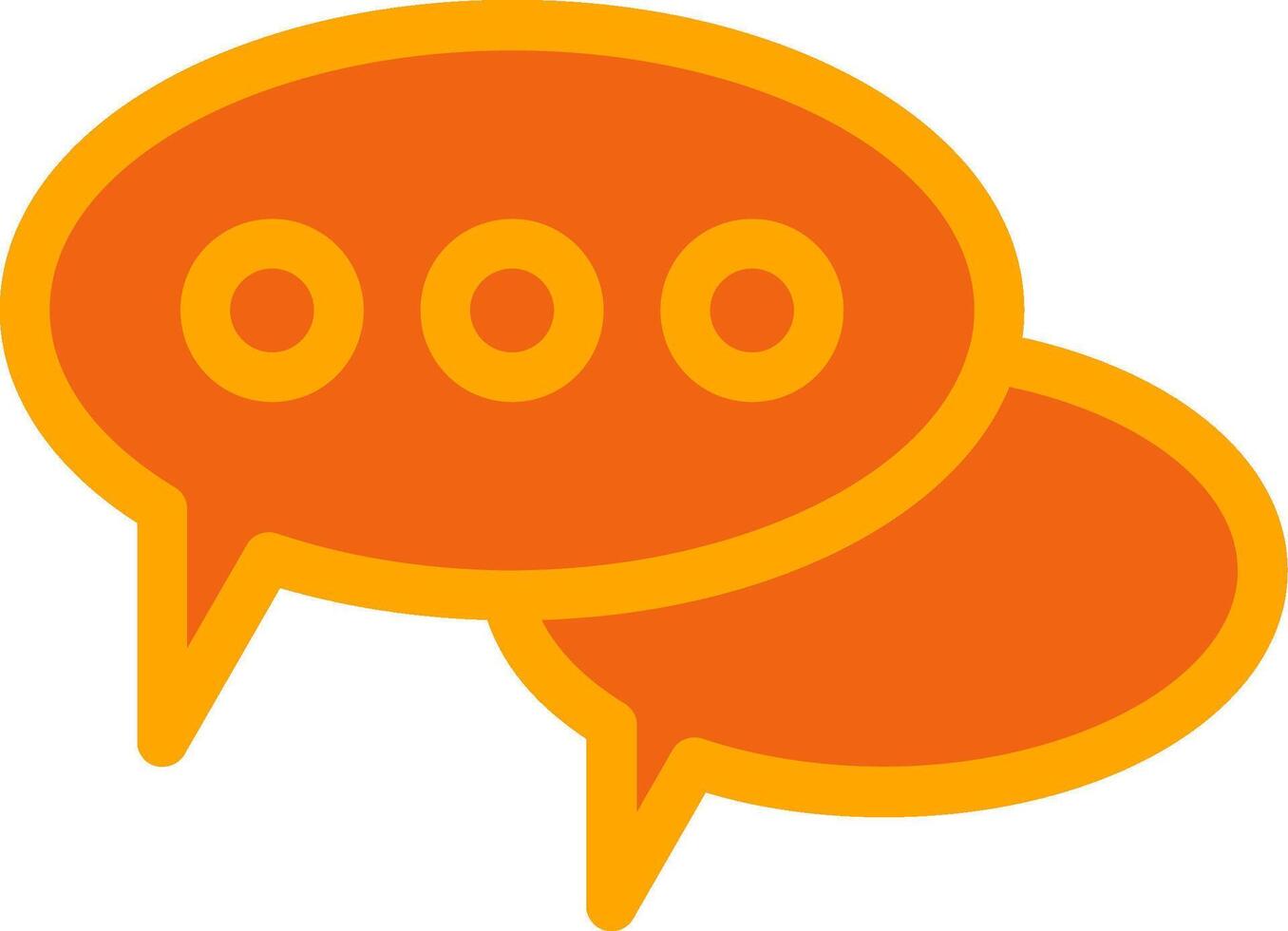 Chat Orange Filled Icon vector