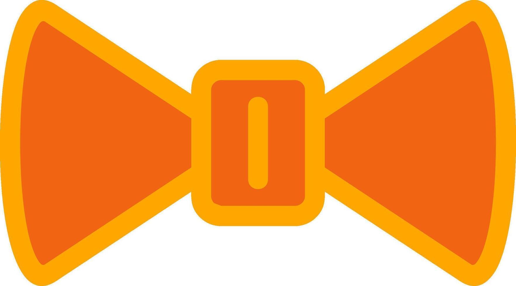 Bow Orange Filled Icon vector