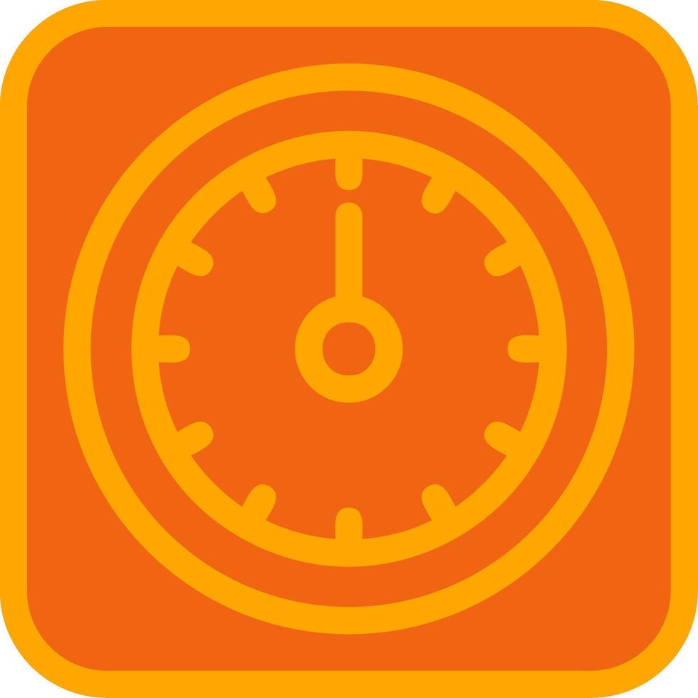 Time Orange Filled Icon vector