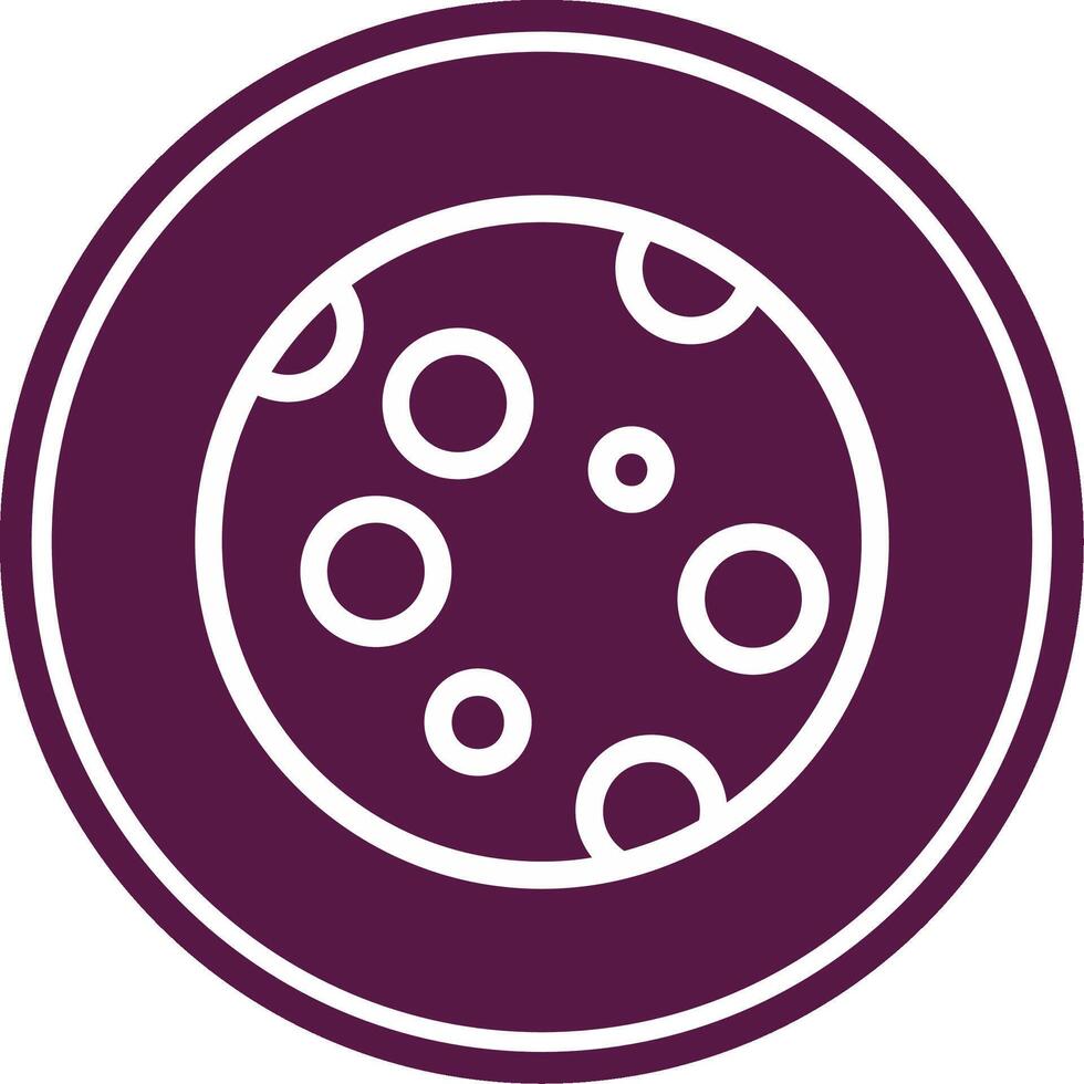 Moon Line Circle Icon vector