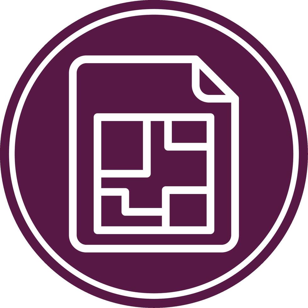 Bluerint Line Circle Icon vector